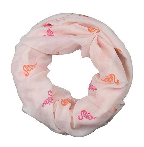 Vanessa & Melissa Leichter sommerlicher Damen Loop Schal in modernem Flamingo Design Cover