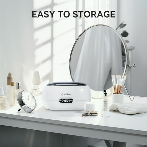 Adiding Ultraschallreinigungsgerät Brille 650mL Ultraschallreiniger Brillenreinigungsgerät mit 5...