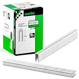 meite Drucklufttacker Klammern 13 mm, 18 Gauge Tackerklammern, 5,7 x 13 mm – 4.000 Stück verzinkte Heavy-Duty Klammern Typ 90 für Polsterarbeiten, geeignet für Drucklufttacker