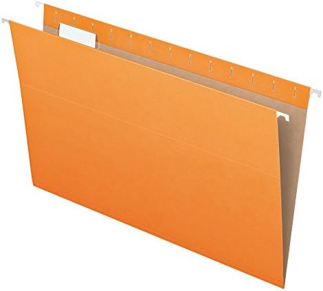 Pendaflex Recycled Hanging Folders, Legal Size, Orange, 1/5 Cut, 25/BX (81627)