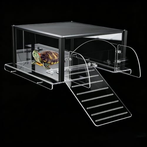 Turtle Topper Basking Platform for Aquatic Turtles 40 Breeder 75 Gallon Aquatic Reptile Ramp Dock Terrace Turtle Tank Accessories
