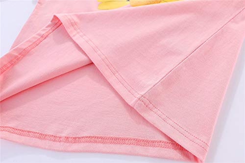 Image of Mud Kingdom Toddler Little Girls T-Shirts Colorful Love Heart Printing Ruffle Sleeve Valentine's Day Tees Casual Summer