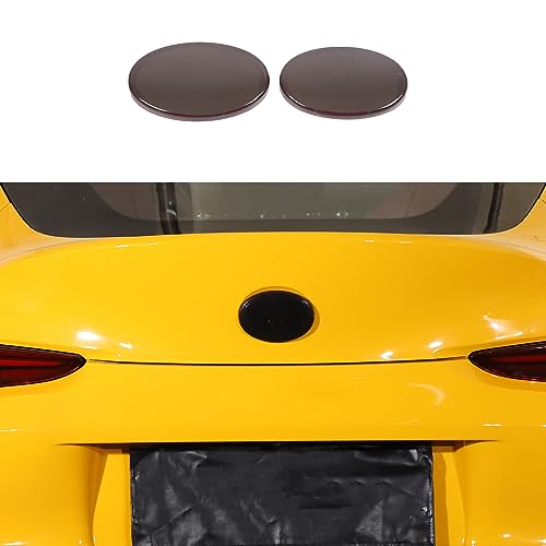 Image of Smoked Front and Rear Emblems Trim Cover Fit for Toyota Supra GR A90 A91 MK5 2019-2026 ABS Front Rear Logo Decorative Protection Trim Cover, 2Pcs, Transparent Gray