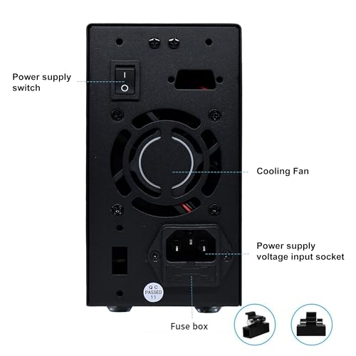 Image of DC Power Supply Variable,60V 5A 300W Adjustable Switching DC Regulated Bench Power Supply with High Precision 4-Digit LED Display, 9V /2A 18W USB Port, Coarse and Fine Adjustment