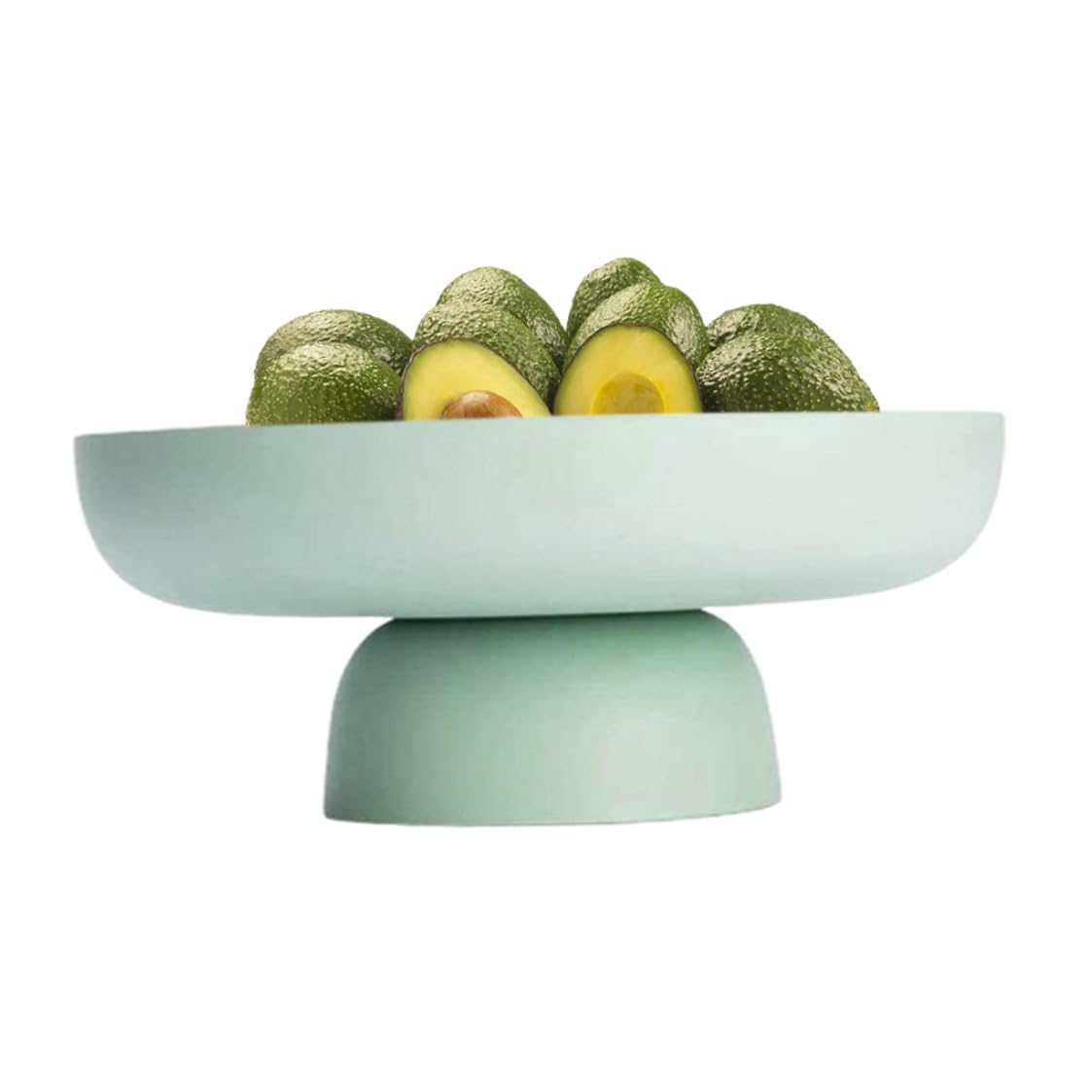 Syglawnd Fruit Bowl Round Tray with Drain Holes with Detachable Base for Snacks, Green