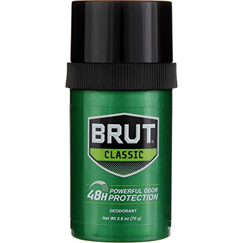 Brut Round Solid Deodorant For Men, 2.5 oz (Pack of 5)