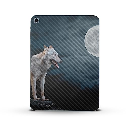 Image of MightySkins Carbon Fiber Skin Compatible with Apple iPad 10.9 inch 10th Gen (2022) Full Wrap Kit - Happy Hunting | Protective, Durable Textured Carbon Fiber Finish | Easy to Apply | Made in The USA