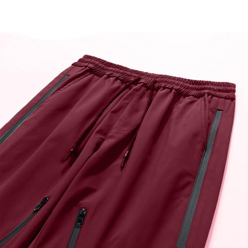 Men's Casual Cargo Pants Loose Elastic Waist Drawstring Joggers Pants Fashion Tapered Comfy Pants Multi Pockets3