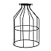 Produktbild Vintage Metall Draht Käfig Lampenschirm - Modern Industrielle DIY Halter Zubehör Schatten für Fan Lampe Stehlampe Wandleuchte Deckleuchte Hängeleuchten Pendelleuchten Küchen Esszimmer,Schwarz