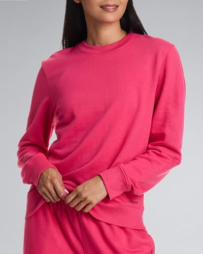 bebe French Terry Sweatshirt for Women, Crewneck Sweatshirts for Women, Sweatshirt Loungewear - Image 4