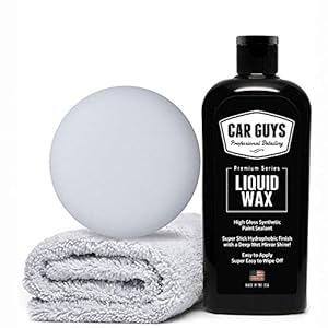 CAR GUYS Liquid Wax | Advanced Car Wax | Superior Protection with a Carnauba Wax Shine | For all Paint Colors and Excellent Black Car Wax | 8 Oz Car Wax Kit