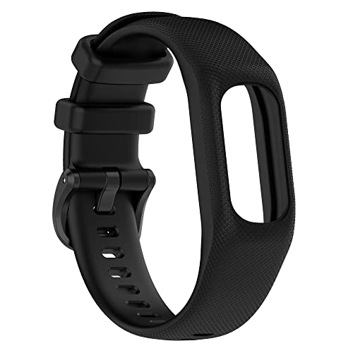Gheper Soft Silicone Band Compatible with Garmin Vivosmart 5 Straps Replacement Wristband Bracelet Band Case Cover for Women Men, Small/Large Size