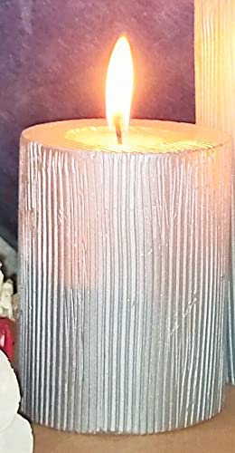 Floryn Decor� Rustic Finish Silver Big Pillar Candle | Big 3 * 6 inch� (B09L6ZC877) Amazon Price History, Amazon Price Tracker