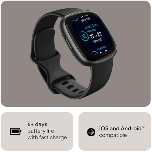 Fitbit Versa 4 Health & Fitness Smartwatch with GPS, 24/7 Heart Rate, Sleep Tracking, Workout Modes, Built-in Alexa, Water Resistant, 6+ Day Battery Life - Black by Fitbit - Image 5