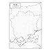 岡山県の白地図 書ける地図 2枚入り 59.4x84.1cm A1サイズ 白地図専門店
