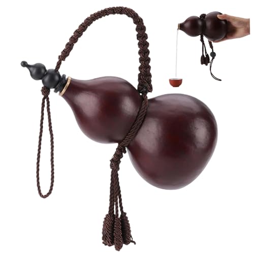Gourde rétro en calebasse pour randonnée et pique-nique chic 500ml - 3