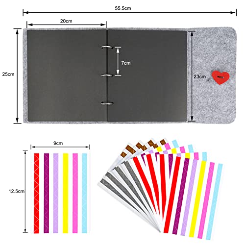 Photo Album, Recollections Photo Album With Writing Space, Self Adhesive Photo Album, Family Photo Album, Wedding Photo Album (Gray And Black) #TOP1
