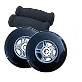 TGM Skateboards Replacement Razor Scooter Wheels, ABEC 7 Bearings, Handle Bar Grips (Black/Black)