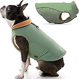 Gooby Sports Vest Dog Jacket - Green, Medium - Reflective Dog Vest with D Ring Leash - Warm Fleece...