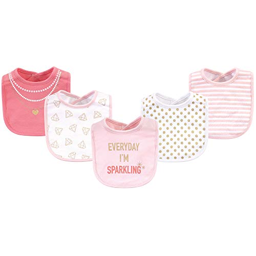 Image of Little Treasure Unisex Baby Cotton Bibs, Sparkling, One Size