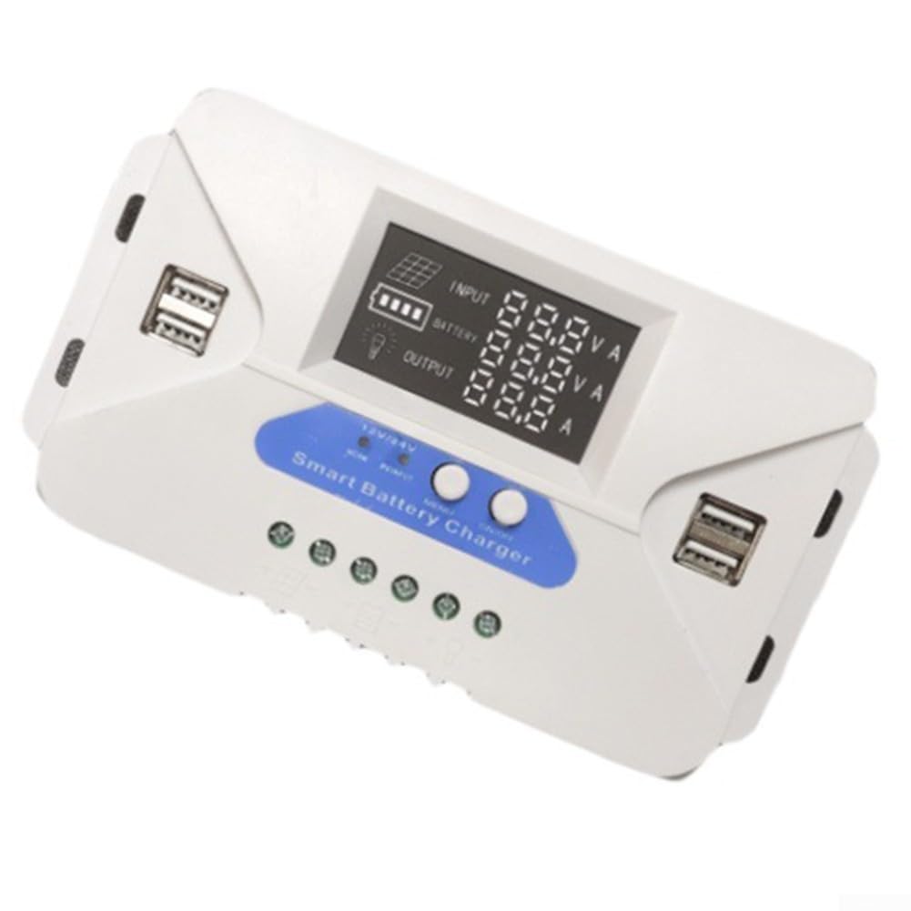 12 V/24 V per regolatore di carica solare, 20 A per batterie acido, litio ferro fosfato e ternarie, pannello solare off-grid di ricarica con 4 porte USB (40 A)
