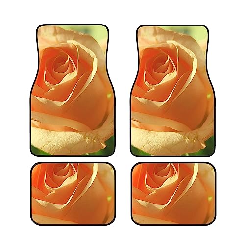 Tapis de sol de voiture avec motif floral rose contre les taches et glissements en camion ou auto