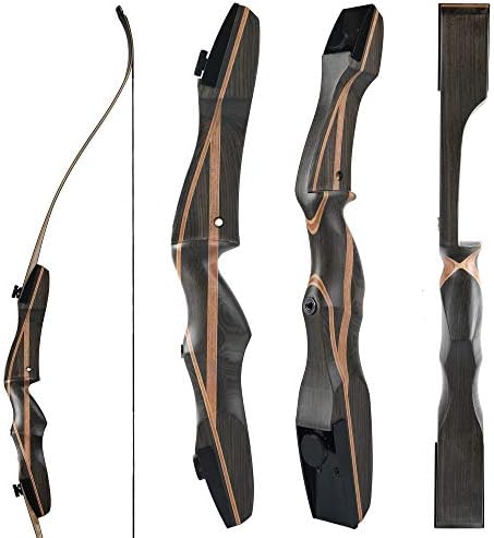 OEELINE Airobow Takedown Archery Recurve Bow 62″ Hunting Bow Right and Left Hand Draw Weights in 25-55 lbs Beginner to Intermediate