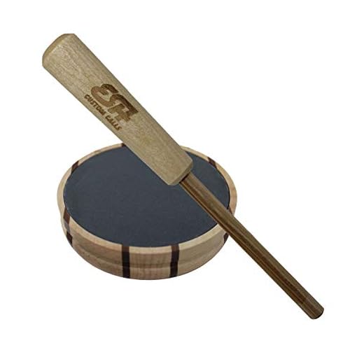 ESH Custom Calls Laminate Slate Turkey Call with Hickory Striker | Pot Pan Turkey Calls for Hunting