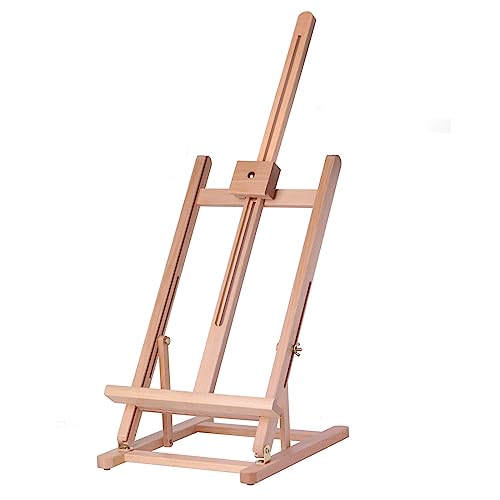 Staffelei Große Tischstaffelei Malstaffelei aus Buche für Leinwand bis 62 cm hoch
