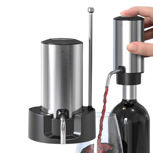 Aireador de Vino eléctrico - Pico vertedor de Acero Inoxidable de 6,69 Pulgadas | Máquina expendedora rápida Recargable, para hogar, Bar, Restaurante, Camping, Regalo de, para Hombres y Mujeres