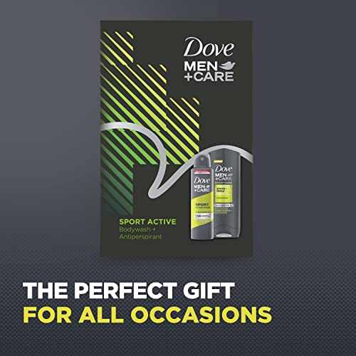 Dove Men+Care Sport Active Duo body wash and anti-perspirant in a stylish gift box Gift Set perfect gifts for him 2 piece, White - Image 4