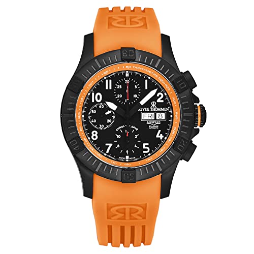 Men's 'Air Speed' Black Dial Orange Rubber Strap Automatic Watch 16071.6779