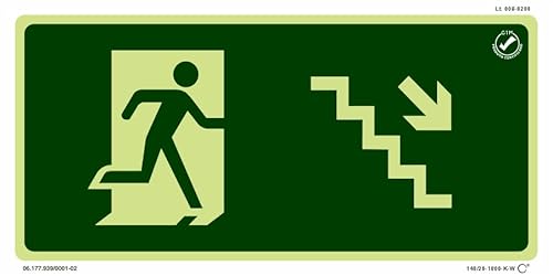 Placa Pvc 13X26Cm - Desce Escada Direita