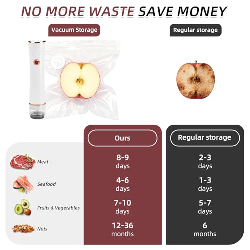 Machine à emballer sous vide portable rechargeable avec 30 sacs - 3