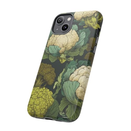 Coque iPhone 14 Plus brocoli chou-fleur rigide mate verte - 2