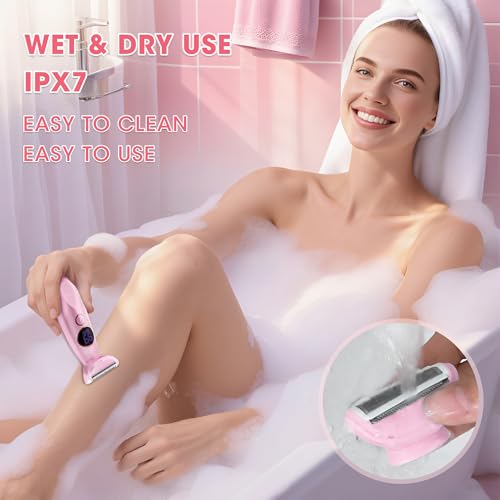 Afeitadora corporal sin dolor Karrte con cabezales intercambiables para cara y bikini 4