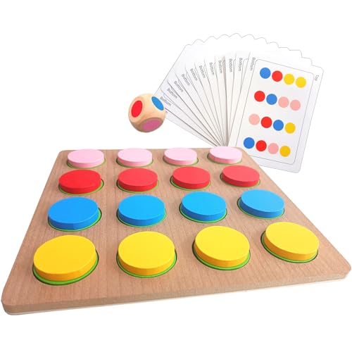TieGokii Dementia Activities & Games for Seniors,Colors Match-Up Puzzles Gifts & Wooden Alzheimers Products for Elderly Adults