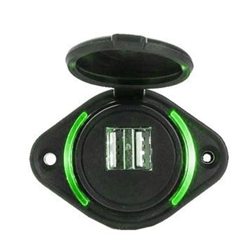 Geavonyg Doppelte USB-5-V-3 1-A Schnellladebuchse Für 12-24-V Autos LKWs Boote Anhänger Einfache Installation Wasserdichter Netzadapter USB Ladegerät Adapter