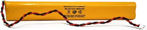 Miniatura 2 de ELBB003 Lithonia ELB-B003 Unitech BAT9.6V700 9.6v 900mAh Señal de salida Luz de emergencia NiCad Batería Reemplazo ELB-B004 ELBB004 OSI OSA228