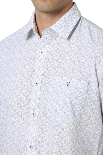 Image of Van Heusen Casual Printed Shirt for Men| Premium Cotton| Full Sleeves| Slim Fit |Breathable Fabric