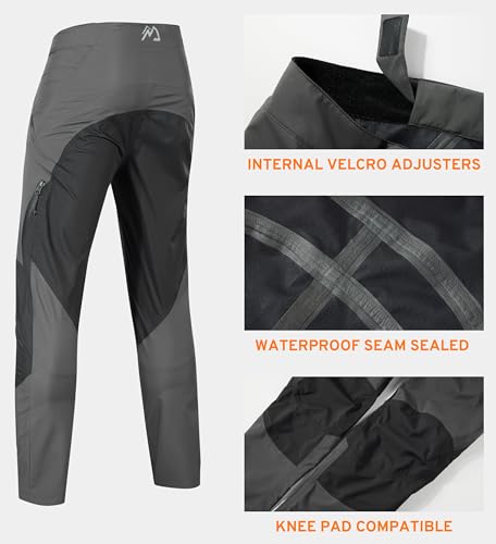 RidgeX Mountain Bike Pants Water Proof Cycling MTB Enduro Downhill Trail Pants (XX-Large, Grey) by RidgeX - Image 5