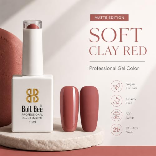 Image of Bolt Bee Gel Nail Polish with Glossy Finish | Gel Paint Soak Off UV Led Non-Smudging,Long-Lasting Nail paint | Highly Pigmented Gloss Touch Polish For Home Manicure & Salon | Gift Set for Women-15ml