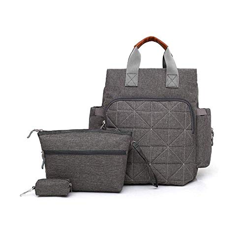 YFDD LMCLJJ Diaper Bag Backpack Tre Pezzi Moda e Sacchetto della Mummia di Oxford Shoulder Bag Modifica Pad indistintamente Sacchetto Impermeabile aijia