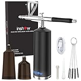 INSHOW 30PSI Upgraded Airbrush Kit with Air Compressor, Portable Cordless Auto Airbrush Gun Kit,...