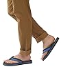 MIG - Mud Ice Gravel Mens Slip On Flip Flop Beach Sandals with Toe Post Design (4 to 5 UK (Medium, Black & Royal) #2