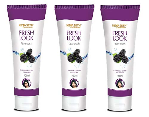Keya Seth Aromatherapy Fresh Look Blackberry Face Wash [Pack of 3, 100 ml each]