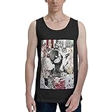 WAYOQI Deadman Wonderland Men's Tank Tops Tshirt Sleeveless Shirts Shirt Running Workout Cotton Casual Black X-Large