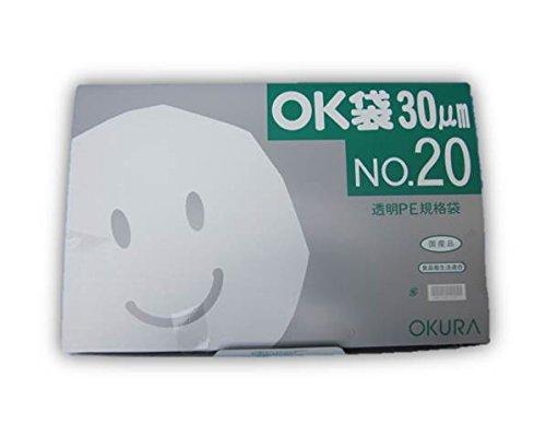 Amazon.co.jp: OK袋 0.03mm No.20 1ケース1,000枚（100枚×10袋） 汎用