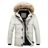 Degree Winter Couple Down Parkas Men's White Duck Down Jacket Coats Fur Hooded