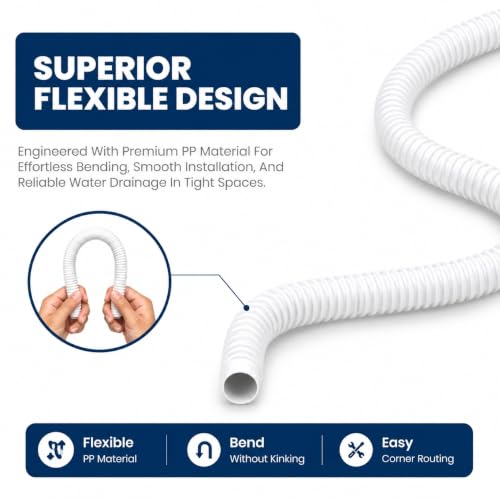 Image of AC Drain Pipe 5 Meter for Air Conditioner Water Outlet | Durable & Flexible PVC Pipe | Compatible with Split AC & Window AC
